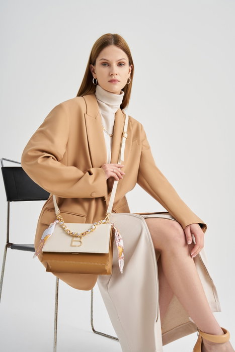 Lucky Bees Bolso Bandolera 918 Crema y Tostado